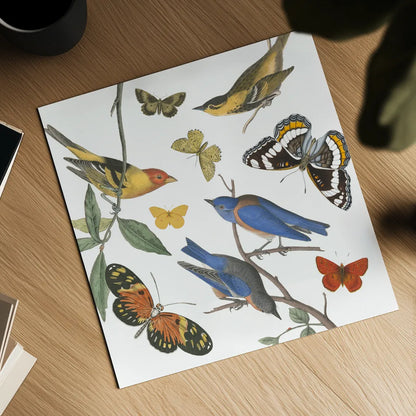 Natures Flight I No Ferns by Wild Apple Portfolio. Shown as a detailed flat fine art print, highlighting archival giclee quality. Available as an archival giclee rolled canvas, fine art paper, or poster print. SKU 80601a.