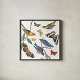Natures Flight I No Ferns by Wild Apple Portfolio. Shown in a sleek black glass frame for a contemporary gallery look. Available as an archival giclee rolled canvas, fine art paper, or poster print. SKU 80601a.