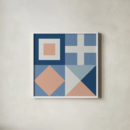 Nautical Flags I by Wild Apple Portfolio. Shown in a crisp white glass frame for a clean and minimalist style. Available as an archival giclee rolled canvas, fine art paper, or poster print. SKU 87318a.