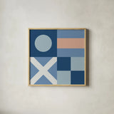 Nautical Flags II by Wild Apple Portfolio. Shown in a natural wood glass frame for a timeless modern aesthetic. Available as an archival giclee rolled canvas, fine art paper, or poster print. SKU 87319a.