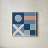 Nautical Flags II by Wild Apple Portfolio. Shown in a crisp white glass frame for a clean and minimalist style. Available as an archival giclee rolled canvas, fine art paper, or poster print. SKU 87319a.