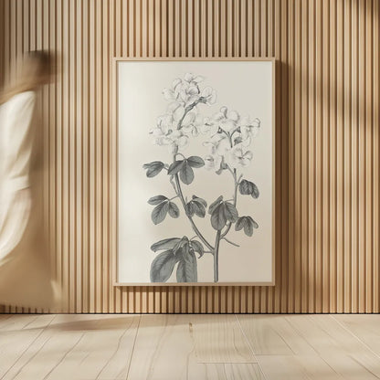 Neutral Botanical III by Wild Apple Portfolio. shown as over sized large wall art. Available as an archival giclee rolled canvas, fine art paper, or poster print. SKU 30694h.