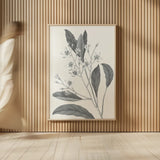 Neutral Botanical V by Wild Apple Portfolio. shown as over sized large wall art. Available as an archival giclee rolled canvas, fine art paper, or poster print. SKU 30696h.