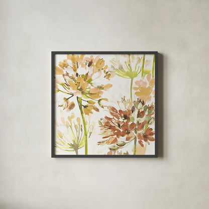 Neutral Medley IV by Wild Apple Portfolio. Shown in a sleek black glass frame for a contemporary gallery look. Available as an archival giclee rolled canvas, fine art paper, or poster print. SKU 30738a.