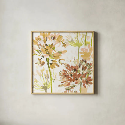 Neutral Medley IV by Wild Apple Portfolio. Shown in a natural wood glass frame for a timeless modern aesthetic. Available as an archival giclee rolled canvas, fine art paper, or poster print. SKU 30738a.