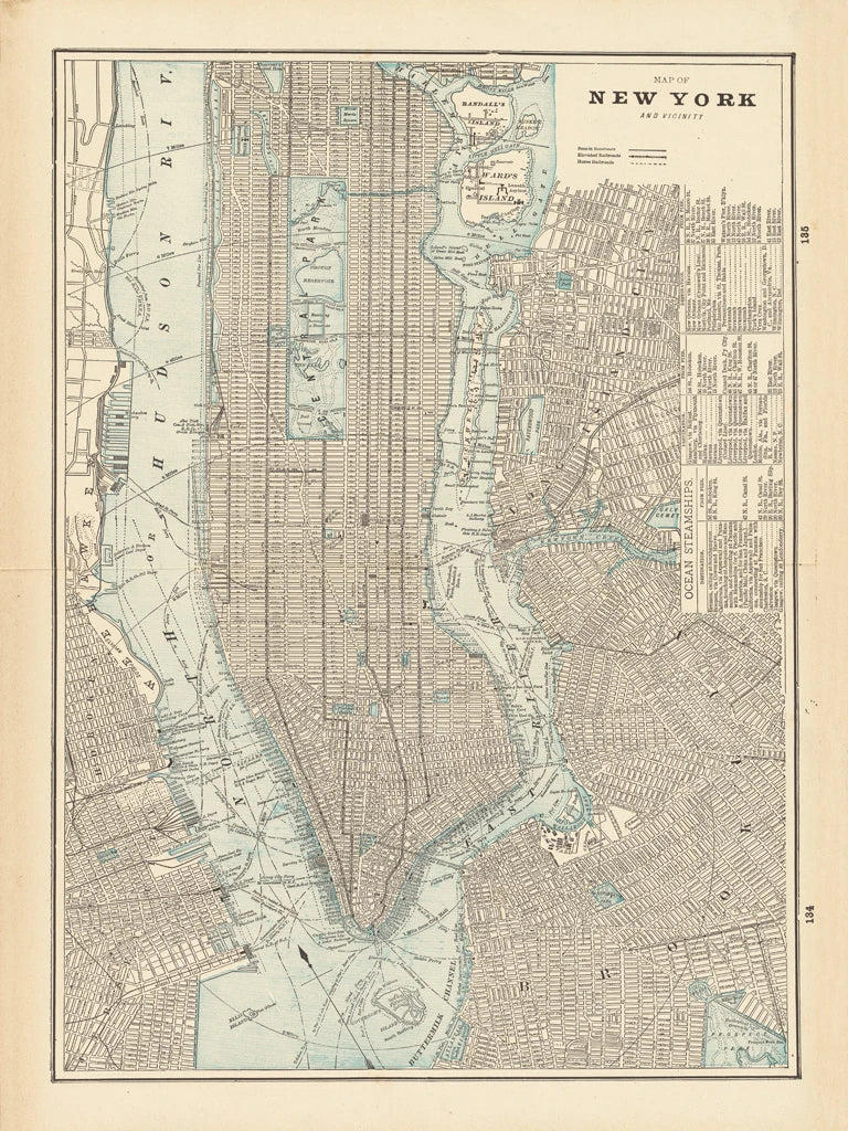 New York City Map by Wild Apple Portfolio