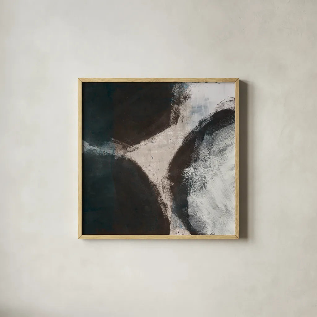 Newgrange by Wild Apple Portfolio. Shown in a natural wood glass frame for a timeless modern aesthetic. Available as an archival giclee rolled canvas, fine art paper, or poster print. SKU 71762a.