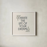 Nouveau Words I by Wild Apple Portfolio. Shown in a crisp white glass frame for a clean and minimalist style. Available as an archival giclee rolled canvas, fine art paper, or poster print. SKU 71220a.