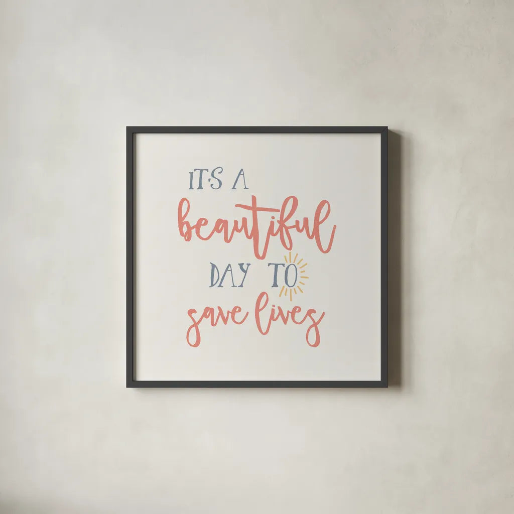 Nurse Inspiration I Color by Wild Apple Portfolio. Shown in a sleek black glass frame for a contemporary gallery look. Available as an archival giclee rolled canvas, fine art paper, or poster print. SKU 54610a.