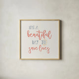 Nurse Inspiration I Color by Wild Apple Portfolio. Shown in a natural wood glass frame for a timeless modern aesthetic. Available as an archival giclee rolled canvas, fine art paper, or poster print. SKU 54610a.