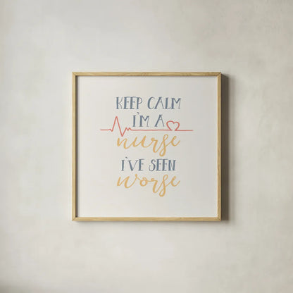 Nurse Inspiration II Color by Wild Apple Portfolio. Shown in a natural wood glass frame for a timeless modern aesthetic. Available as an archival giclee rolled canvas, fine art paper, or poster print. SKU 54611a.