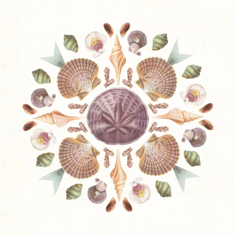 Ocean Mandala II by Wild Apple Portfolio. SKU 35806a. Archival Giclee Fine art print for wall decor.