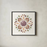 Ocean Mandala II by Wild Apple Portfolio. Shown in a sleek black glass frame for a contemporary gallery look. Available as an archival giclee rolled canvas, fine art paper, or poster print. SKU 35806a.