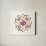 Ocean Mandala II by Wild Apple Portfolio. Shown in a crisp white glass frame for a clean and minimalist style. Available as an archival giclee rolled canvas, fine art paper, or poster print. SKU 35806a.