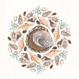 Ocean Mandala IV by Wild Apple Portfolio. SKU 35808a. Archival Giclee Fine art print for wall decor.