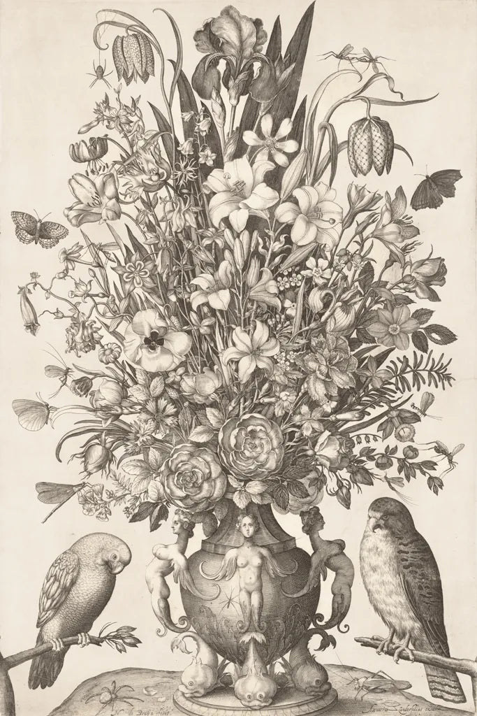 Old World Bouquet by Wild Apple Portfolio. SKU 104856h. Archival Giclee Fine art print for wall decor.
