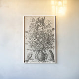 Old World Bouquet by Wild Apple Portfolio. shown as a paper print in a white frame. Available as a archival giclee rolled canvas, fine art paper, or poster print. SKU 104856h.