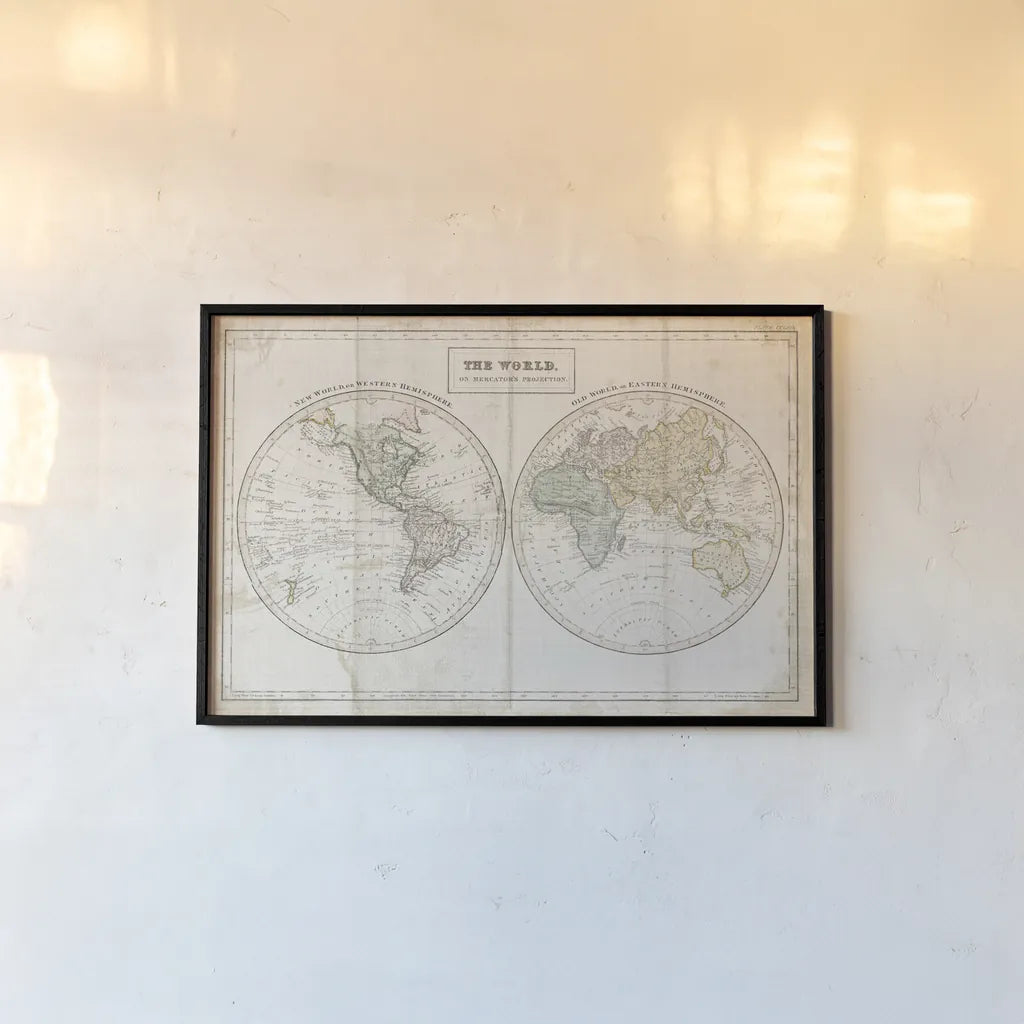 Old World Eastern Western Linen v2 by Wild Apple Portfolio. shown as a paper print in a black flame. Available as a archival giclee rolled canvas, fine art paper, or poster print. SKU 63453i.