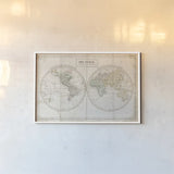 Old World Eastern Western Linen v2 by Wild Apple Portfolio. shown as a paper print in a white frame. Available as a archival giclee rolled canvas, fine art paper, or poster print. SKU 63453i.