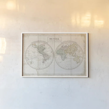 Old World Eastern Western Linen v2 by Wild Apple Portfolio. shown as a paper print in a white frame. Available as a archival giclee rolled canvas, fine art paper, or poster print. SKU 63453i.