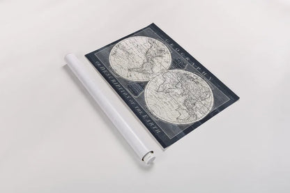 Old World Globe by Wild Apple Portfolio. shown as a rolled paper print. Available as archival giclee rolled canvas, fine art paper, or poster print. SKU 39698i.