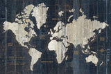 Old World Map Blue by Wild Apple Portfolio. SKU 13558i. Archival Giclee Fine art print for wall decor.