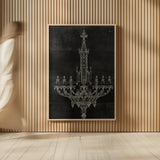 Ornamental Metal Work Chandelier by Wild Apple Portfolio. shown as over sized large wall art. Available as an archival giclee rolled canvas, fine art paper, or poster print. SKU 21373h.