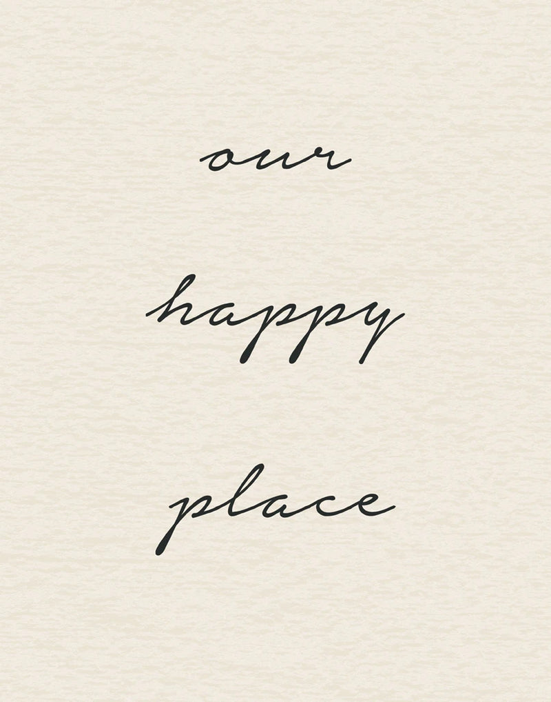 Our Happy Place Vertical by Wild Apple Portfolio