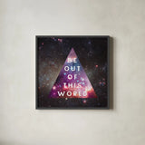 Out of this World I by Wild Apple Portfolio. Shown in a sleek black glass frame for a contemporary gallery look. Available as an archival giclee rolled canvas, fine art paper, or poster print. SKU 49836a.