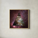 Out of this World II by Wild Apple Portfolio. Shown in a natural wood glass frame for a timeless modern aesthetic. Available as an archival giclee rolled canvas, fine art paper, or poster print. SKU 49837a.