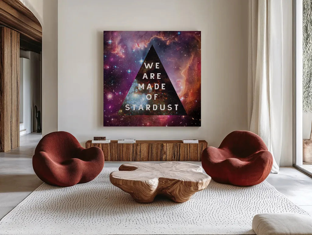 Out of this World IV by Wild Apple Portfolio. Shown as extra-large giant wall art in a modern living room. Available as an archival giclee rolled canvas, fine art paper, or poster print. SKU 49839a.