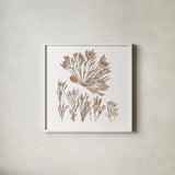 Pacific Sea Mosses XXI White Sq by Wild Apple Portfolio. Shown in a crisp white glass frame for a clean and minimalist style. Available as an archival giclee rolled canvas, fine art paper, or poster print. SKU 51619a.