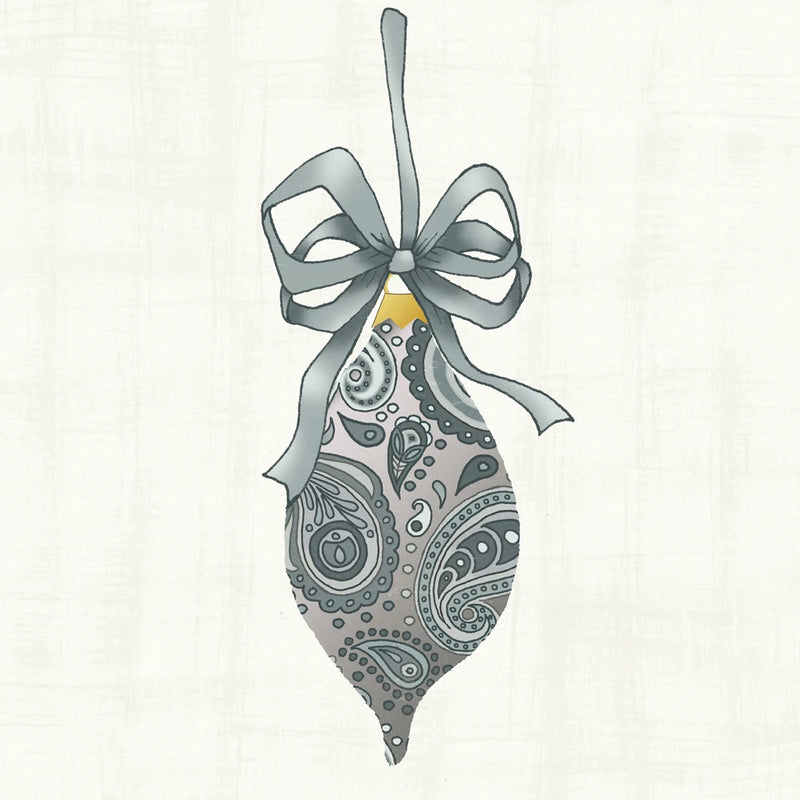 Paisley Ornament I Silver by Wild Apple Portfolio