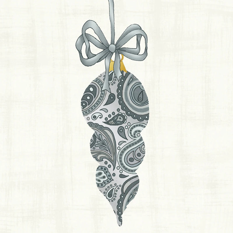 Paisley Ornament II Silver by Wild Apple Portfolio