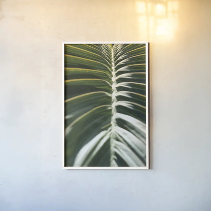Palm Detail II by Wild Apple Portfolio. shown as a paper print in a white frame. Available as a archival giclee rolled canvas, fine art paper, or poster print. SKU 56301h.