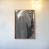 Palm Detail IV BW by Wild Apple Portfolio. shown as a paper print in a natural frame. Available as a archival giclee rolled canvas, fine art paper, or poster print. SKU 56307h.