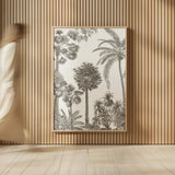 Palm Oasis I by Wild Apple Portfolio. shown as over sized large wall art. Available as an archival giclee rolled canvas, fine art paper, or poster print. SKU 59891h.