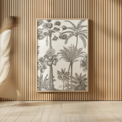 Palm Oasis II by Wild Apple Portfolio. shown as over sized large wall art. Available as an archival giclee rolled canvas, fine art paper, or poster print. SKU 59892h.