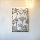 Palm Oasis II by Wild Apple Portfolio. shown as a paper print in a black flame. Available as a archival giclee rolled canvas, fine art paper, or poster print. SKU 59892h.