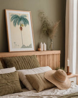 Palm Tree by Wild Apple Portfolio. shown as a paper print in a natural frame. Available as a archival giclee rolled canvas, fine art paper, or poster print. SKU 88449h.