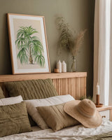 Palmier PL XXIV by Wild Apple Portfolio. shown as a paper print in a natural frame. Available as a archival giclee rolled canvas, fine art paper, or poster print. SKU 25320h.