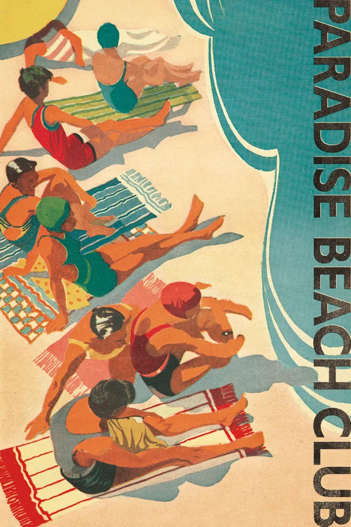 Paradise Beach Club by Wild Apple Portfolio. SKU 9111h. Archival Giclee Fine art print for wall decor.