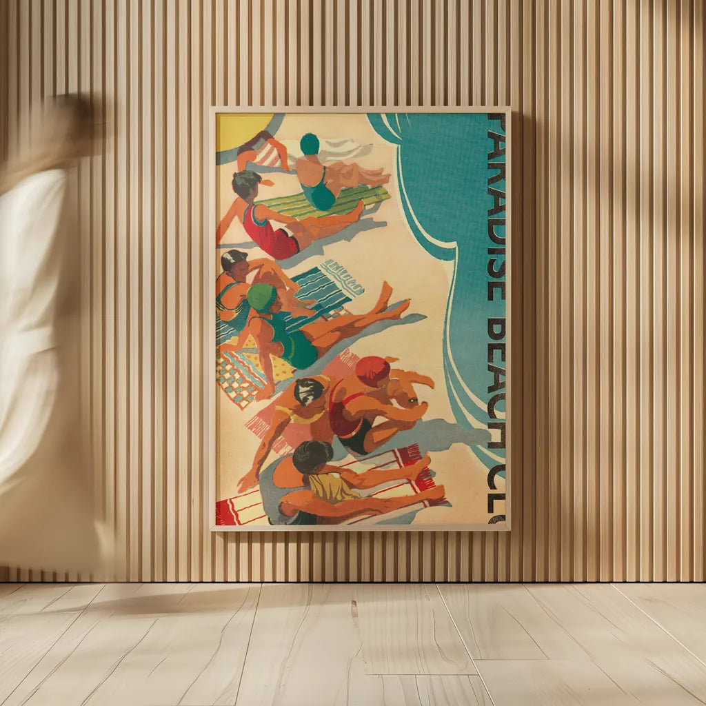 Paradise Beach Club by Wild Apple Portfolio. shown as over sized large wall art. Available as an archival giclee rolled canvas, fine art paper, or poster print. SKU 9111h.
