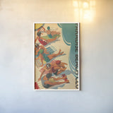Paradise Beach Club by Wild Apple Portfolio. shown as a paper print in a white frame. Available as a archival giclee rolled canvas, fine art paper, or poster print. SKU 9111h.