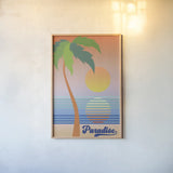 Paradise Clean by Wild Apple Portfolio. shown as a paper print in a natural frame. Available as a archival giclee rolled canvas, fine art paper, or poster print. SKU 71262h.