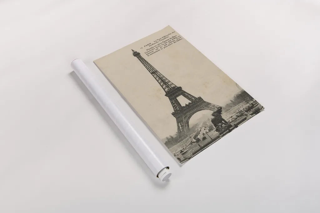 Paris 1900 No Stamp by Wild Apple Portfolio. shown as a rolled paper print. Available as archival giclee rolled canvas, fine art paper, or poster print. SKU 86056h.