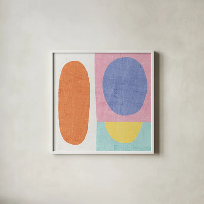 Pastel I by Wild Apple Portfolio. Shown in a crisp white glass frame for a clean and minimalist style. Available as an archival giclee rolled canvas, fine art paper, or poster print. SKU 84104a.