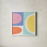 Pastel II by Wild Apple Portfolio. Shown in a crisp white glass frame for a clean and minimalist style. Available as an archival giclee rolled canvas, fine art paper, or poster print. SKU 84105a.