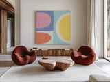 Pastel II by Wild Apple Portfolio. Shown as extra-large giant wall art in a modern living room. Available as an archival giclee rolled canvas, fine art paper, or poster print. SKU 84105a.