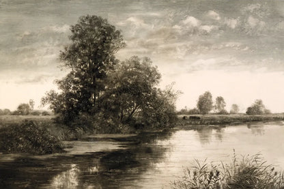 Pastoral Pond Landscape by Wild Apple Portfolio. SKU 88539i. Archival Giclee Fine art print for wall decor.